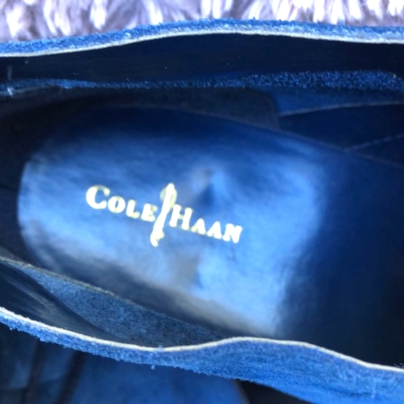 Cole haan navy blue suede wedges size 9 - Picture 4 of 6
